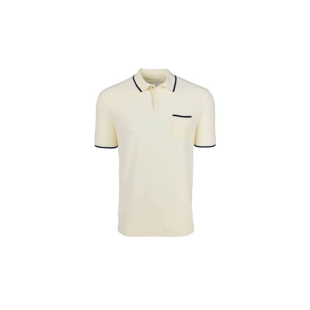 NEW GREYSON CLOTHIERS men's seneca short sleeve sweater polo shirt in dune
